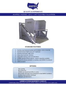 AMFEC 15-C Vat/Combo Dumper Brochure