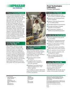 Food Lab Brochure