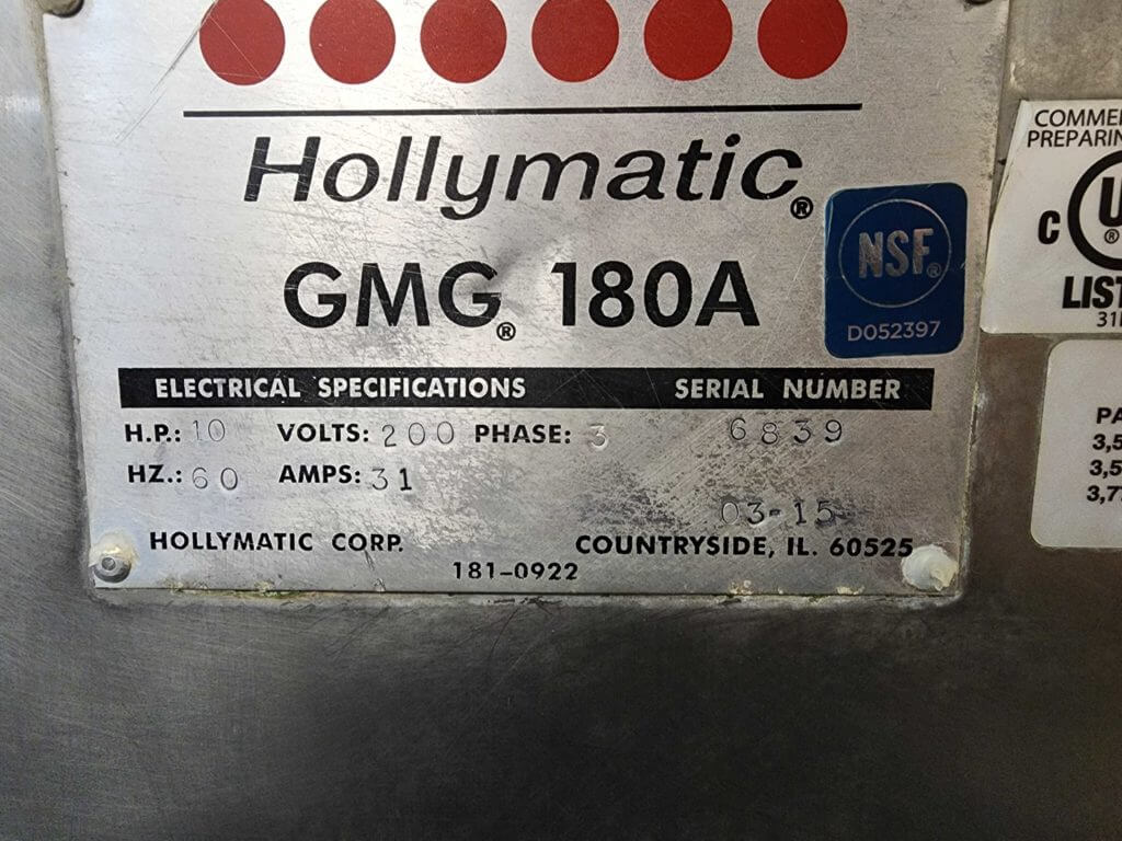 Hollymatic 180-A Mixer Grinder