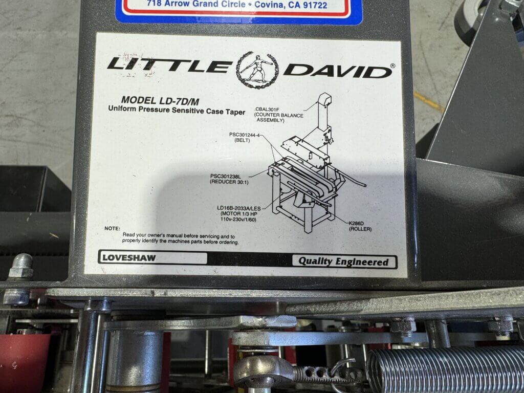 Little David LD7/2 Case Sealer